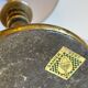 Solid brass lamp and vintage fabric