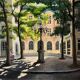 Tableau HSP "Place Furstenberg" in Paris signed Lafitte (mid-20th century)