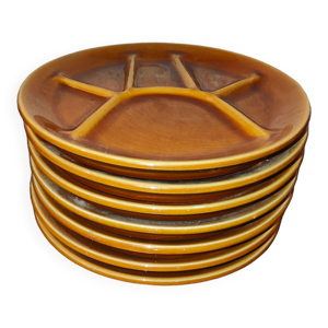 7 assiettes à fondue - saint amand