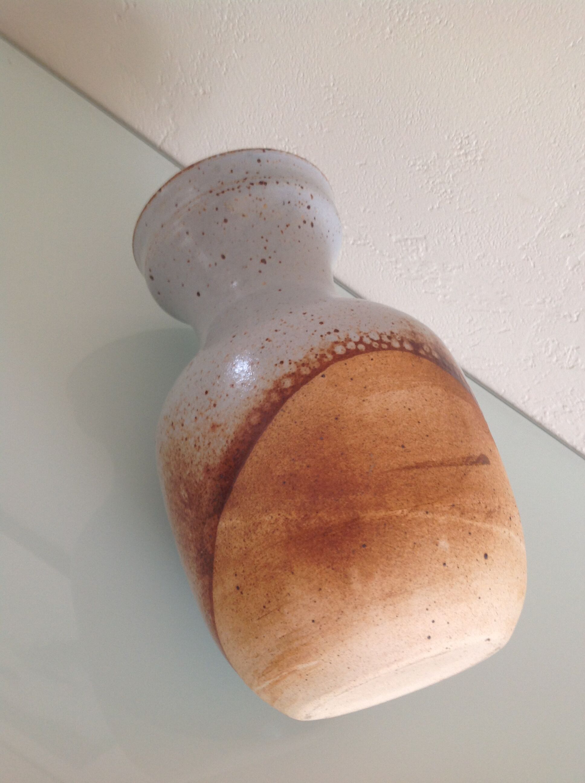 Ball vase grey vintage ceramic