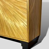 Straw marquetry cabinet
