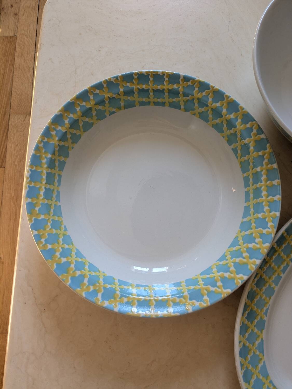 Three Golden Clover dishes, Digoin Sarreguemines