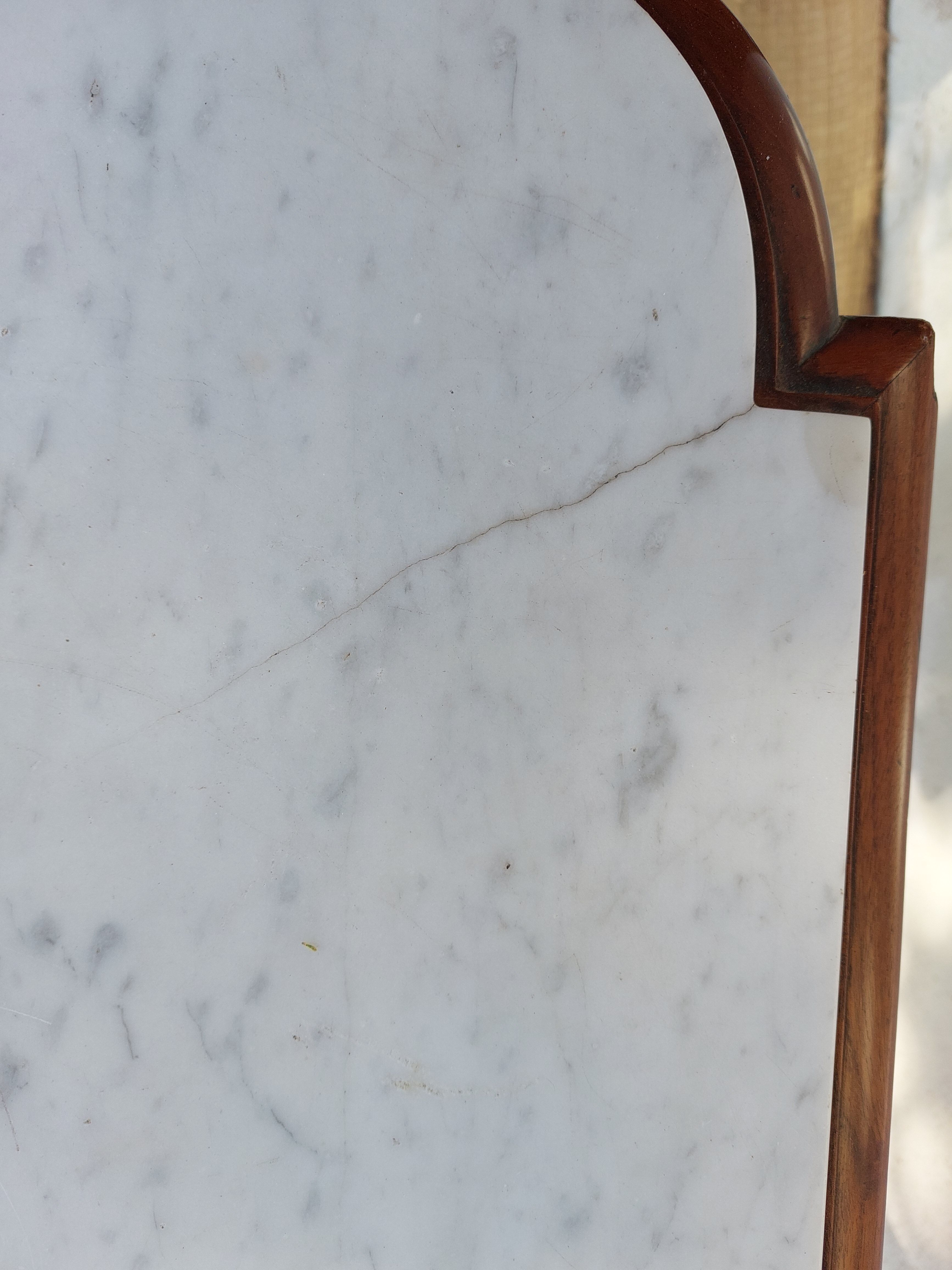 Console, white marble top
