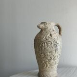 Antique sheep head handcrafted pottery