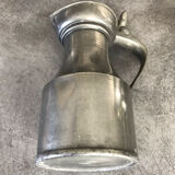Antique pitcher with shoulder in fine punched tin finish pcorn
