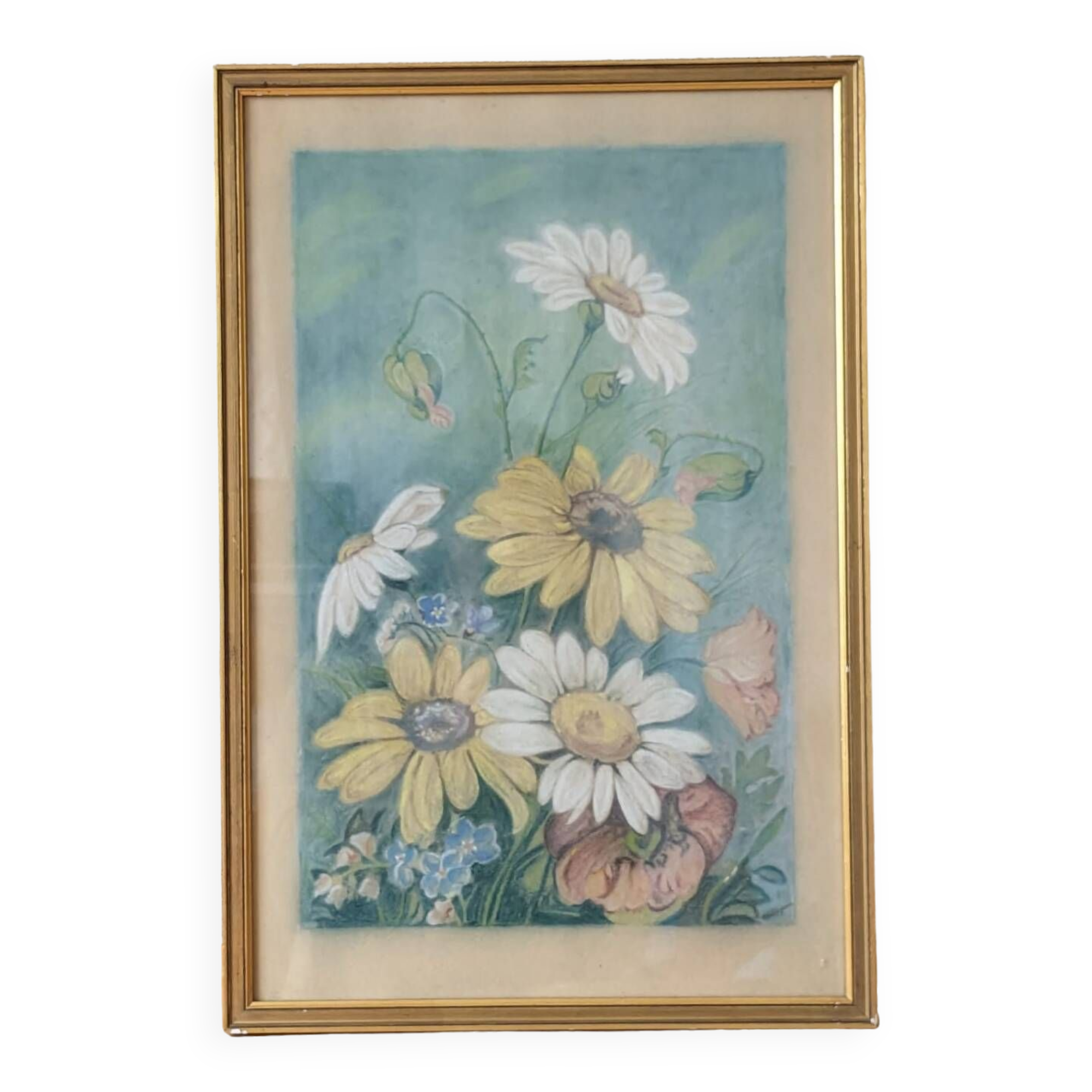 Bouquet de fleurs au pastel