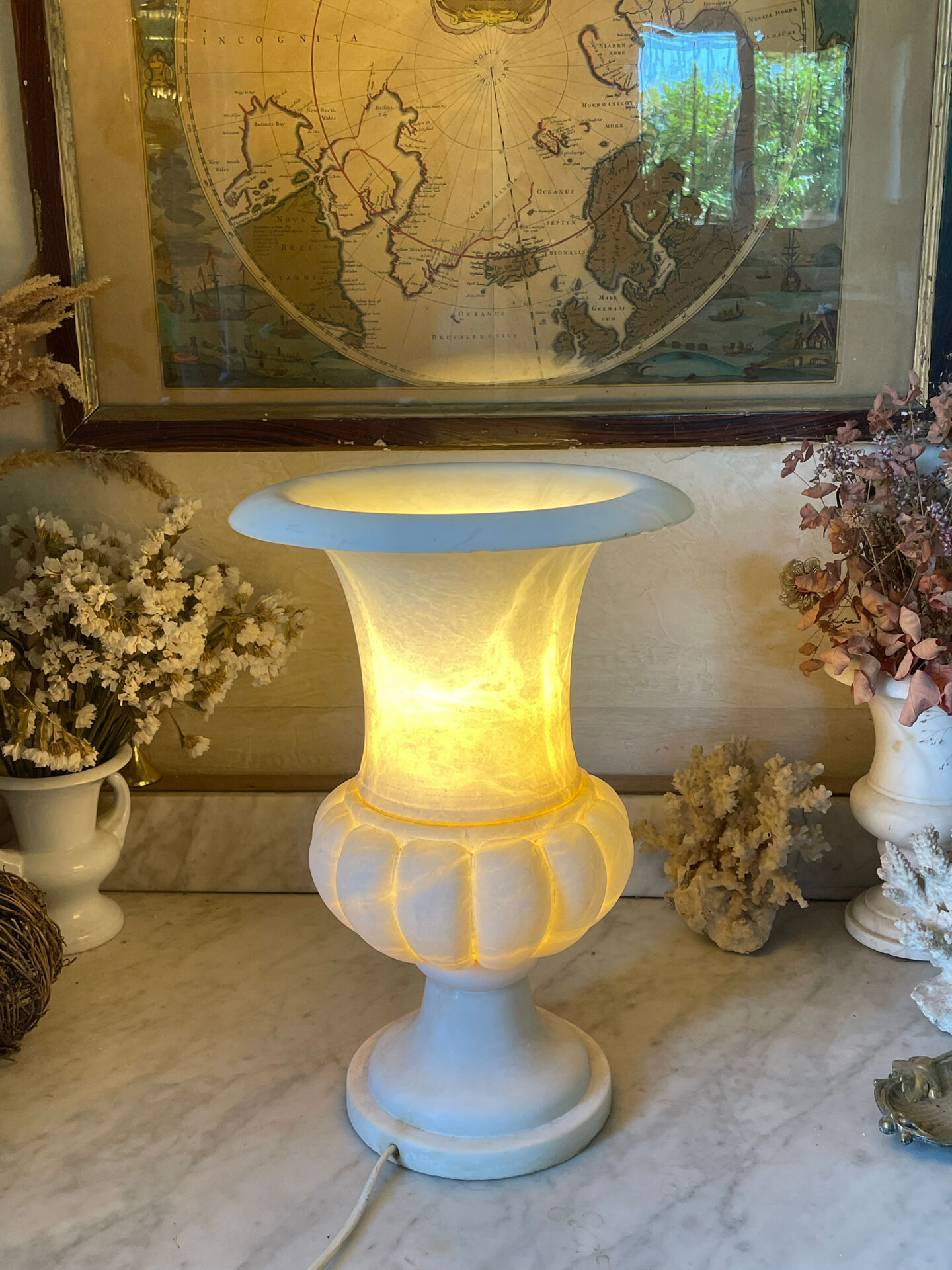 marble lamp Médicis vase Art Deco