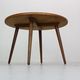 Scandinavian modern teak round coffee table, 1960's denmark