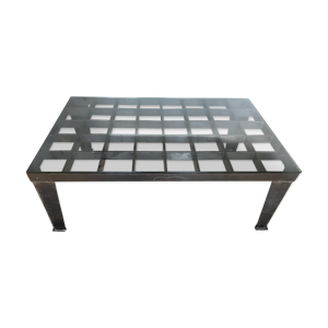 Table basse industrielle en fonte