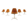6-piece set of original Eames La Fonda side chairs Vitra Miller