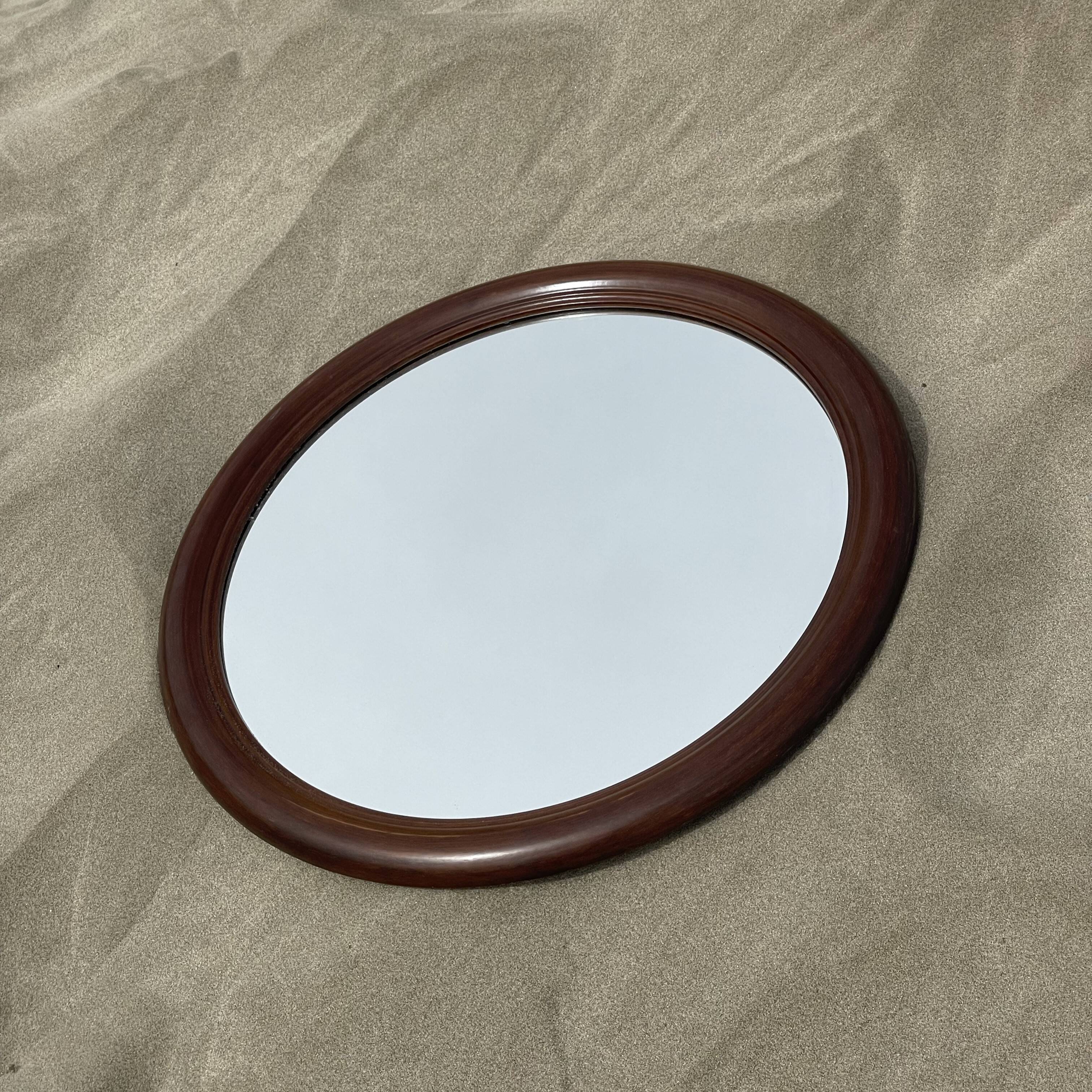 Large wooden wall mirror