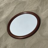 Grand miroir mural en bois