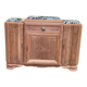 Art Deco sideboard renovated in solid walnut with Saint Laurent marble, 1930.