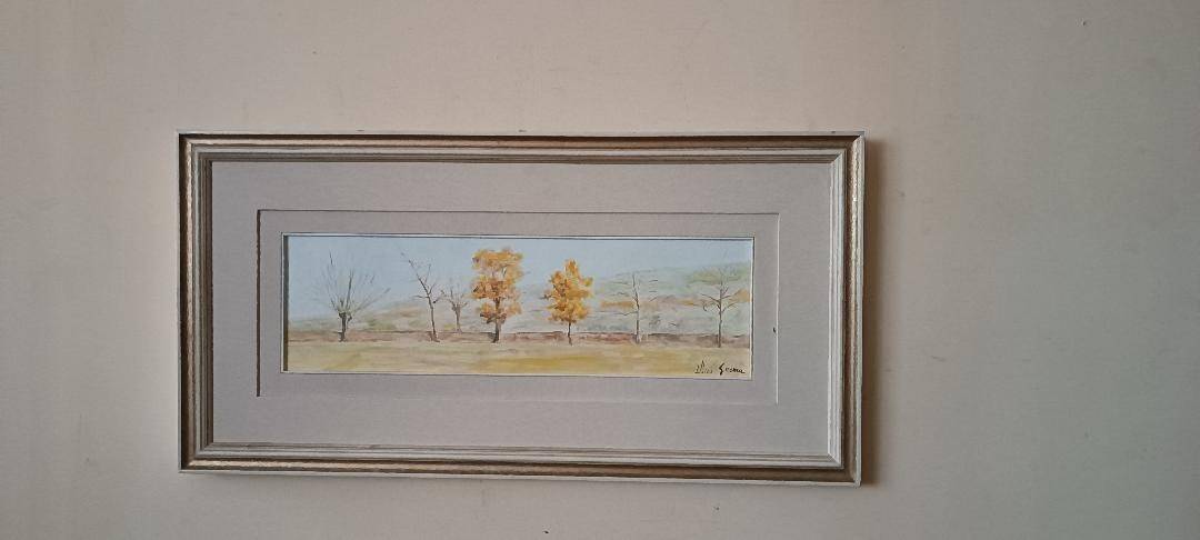 Landscape painting oil on panel