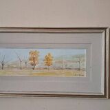 Landscape painting oil on panel