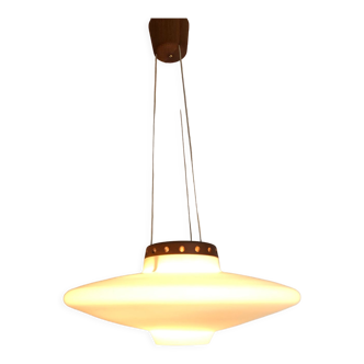 vintage pendant lamp Ufo in opaline glass by Uno and Östen Kristiansson