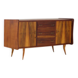 Vintage mid century sideboard in walnut with three drawers, 1960s