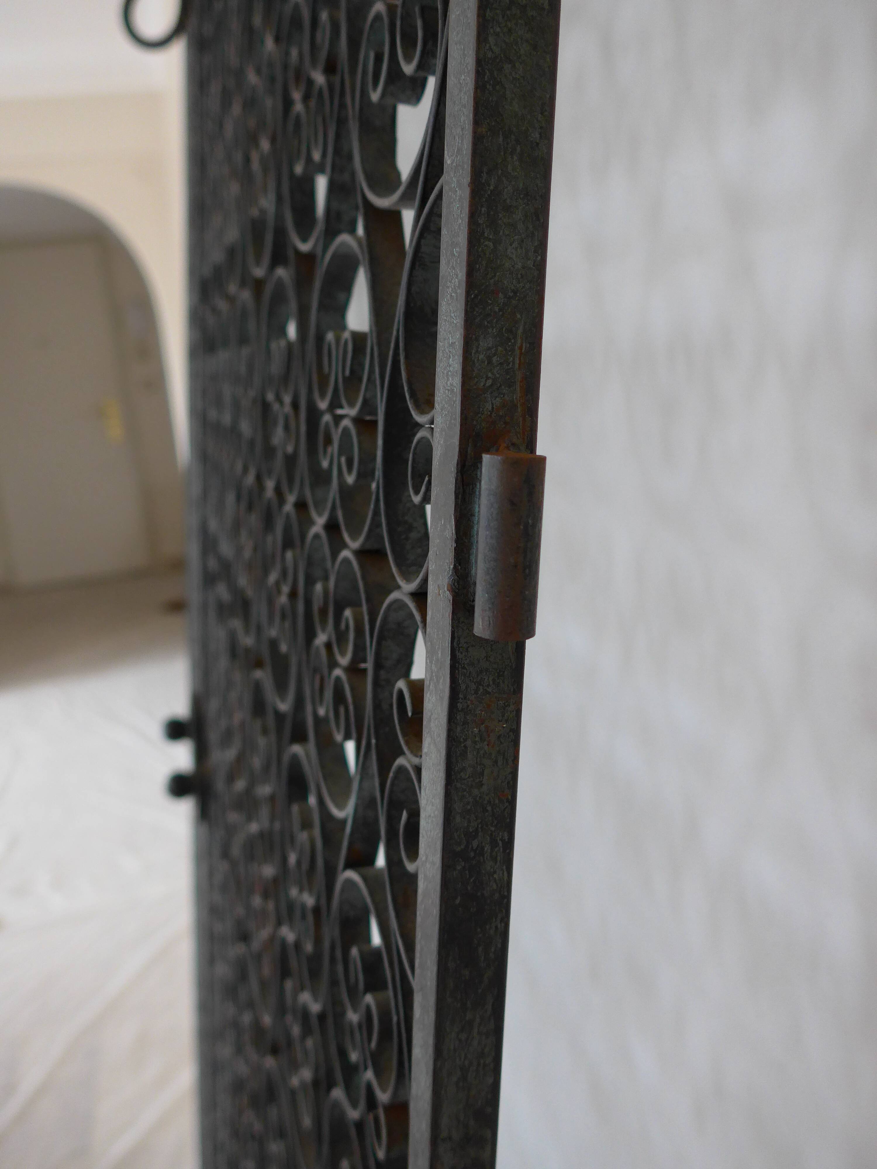 Double wrought iron door