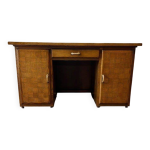Bureau en bois vintage - incrustation