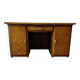 Bureau en bois vintage avec incrustation