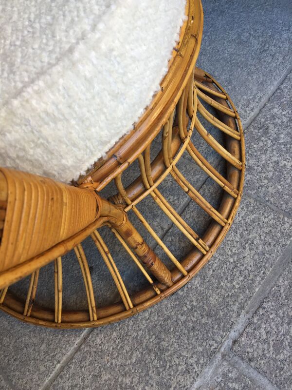 fauteuil en osier Gio Ponti et Lio Carminati 1960