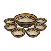 Saint Jean de Bretagne dessert service - 6 ramekins + salad bowl