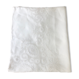 White coat embroidered floral patterns