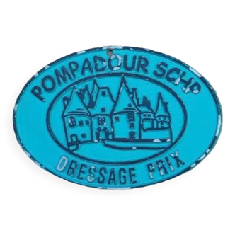 Blue Pompadour competition plaque
