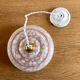 Vintage lampshade suspension and porcelain rosette