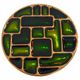 6 vintage cloisonné coasters in the style of mithé espelt, m. de crécy, ...