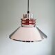 Chromed metal pendant lamp, Scandinavian design, 70s