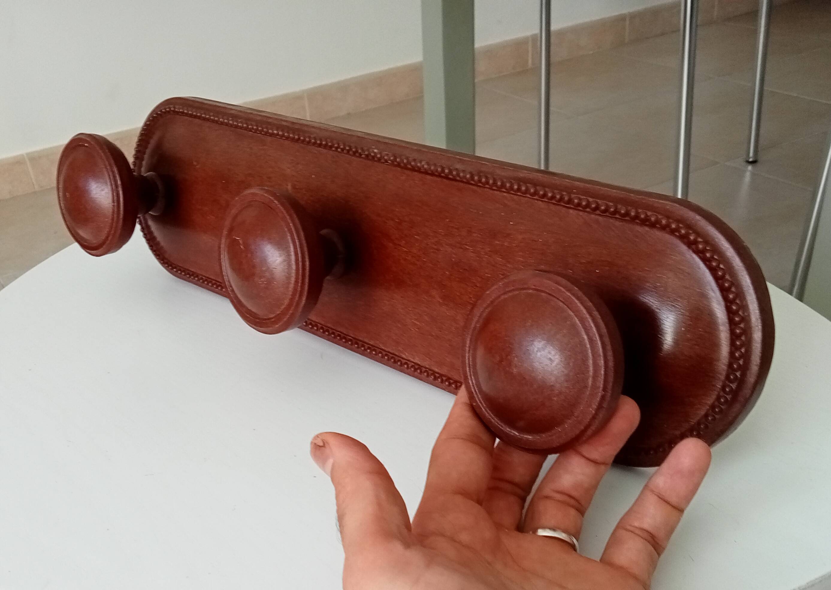 Art deco wall coat rack in bakelite 50s/60s