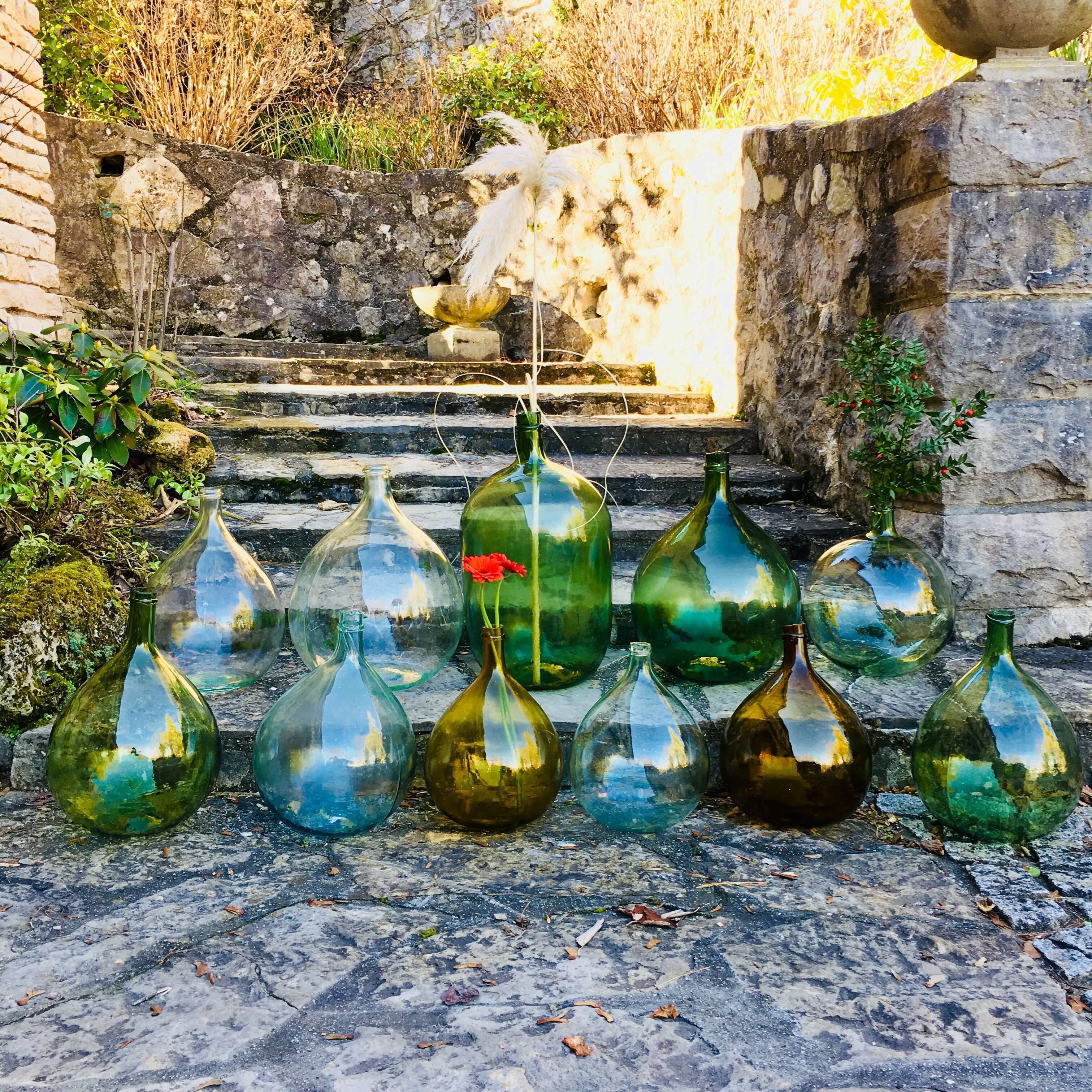Old demijohn XIX 12 litres blue