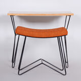 Small mid-century table and stool made in 1950s czechia