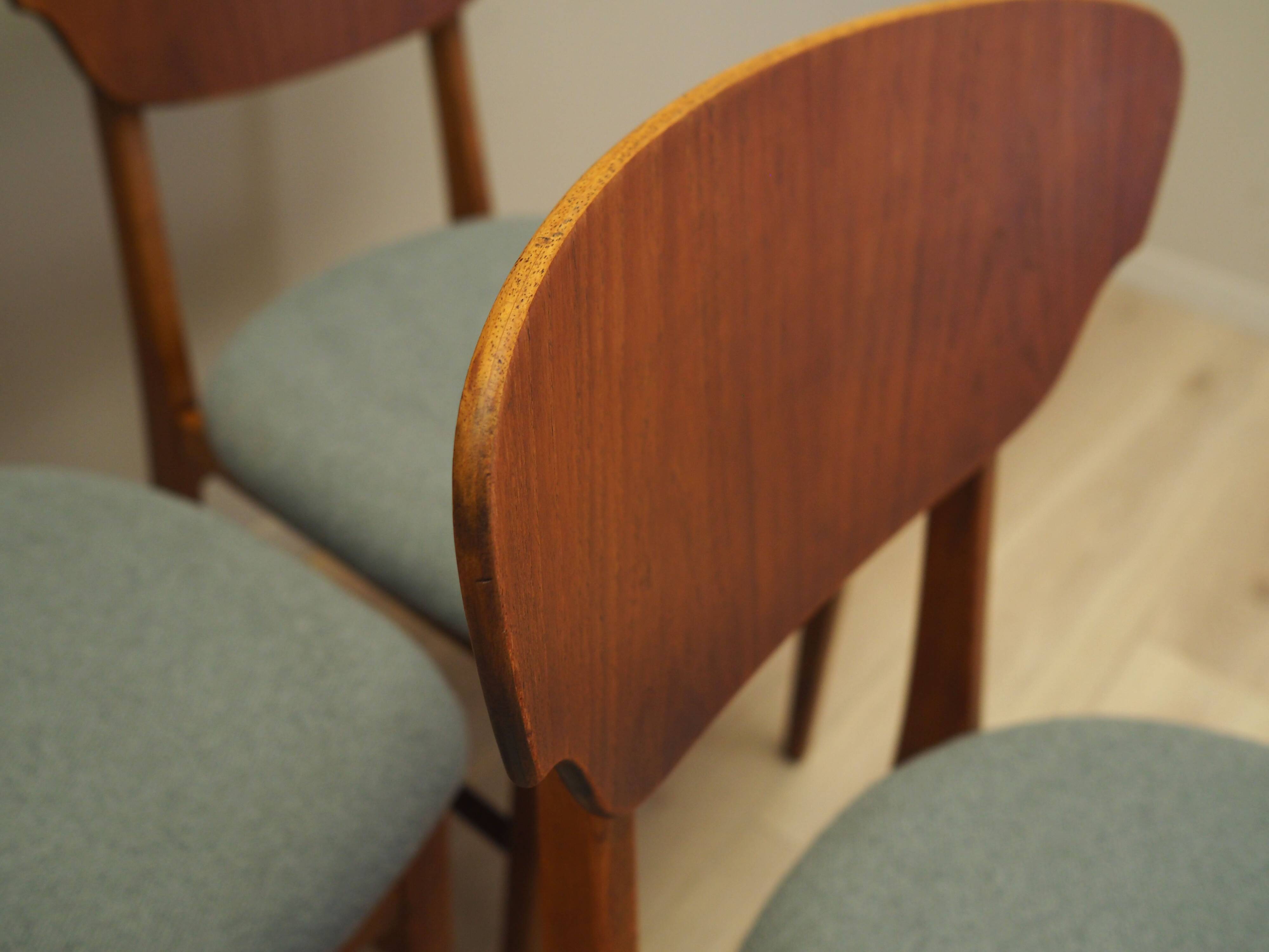 Set of six teak chairs, Danish design, 1970s, production: Denmark