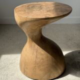 Solid wood side table (monoxyl) organic shape natural color