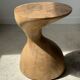 Solid wood side table (monoxyl) organic shape natural color