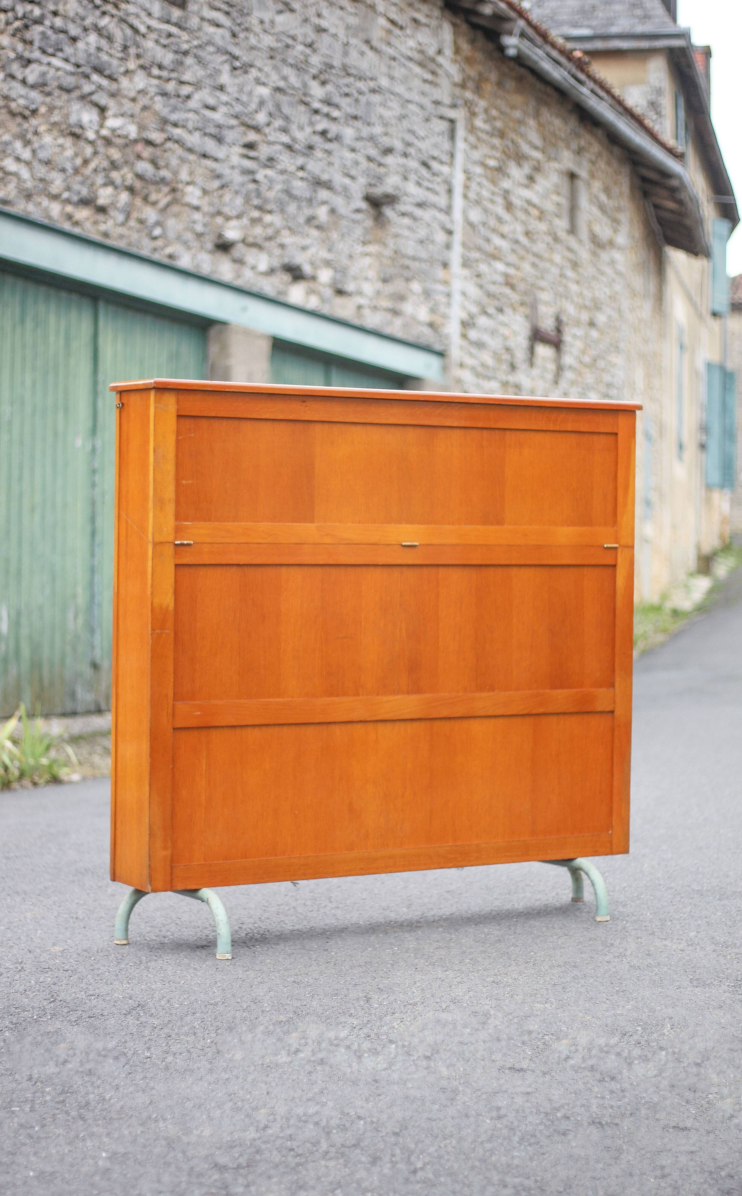 Storage furniture, school furniture, wooden furniture, vintage furniture from the 60s, interior decoration