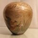 Brass bronze vase with Indo-Persian enamelled decoration with birds
