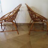 Rattan armchairs for children, 1980s