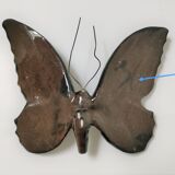 Vallauris polychrome glazed ceramic butterfly