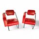 2 chaises en cuir rouge par Eileen Gray pour Alivar