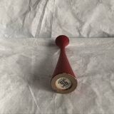 Scandinavian painted wooden candle holder, minimalist atmosphere