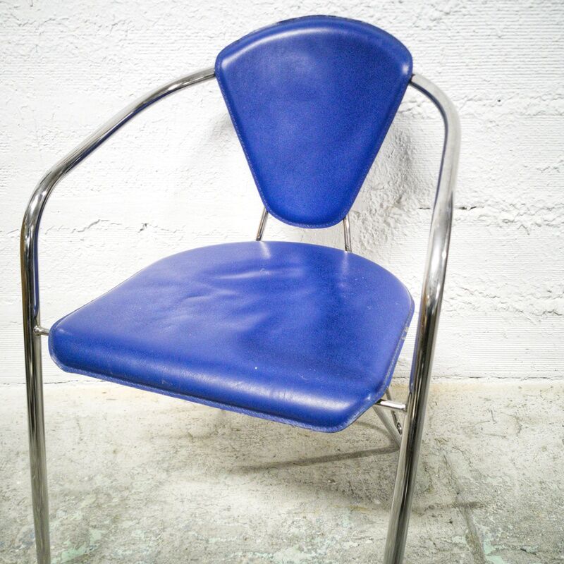 Vintage leather chair by Effezeta