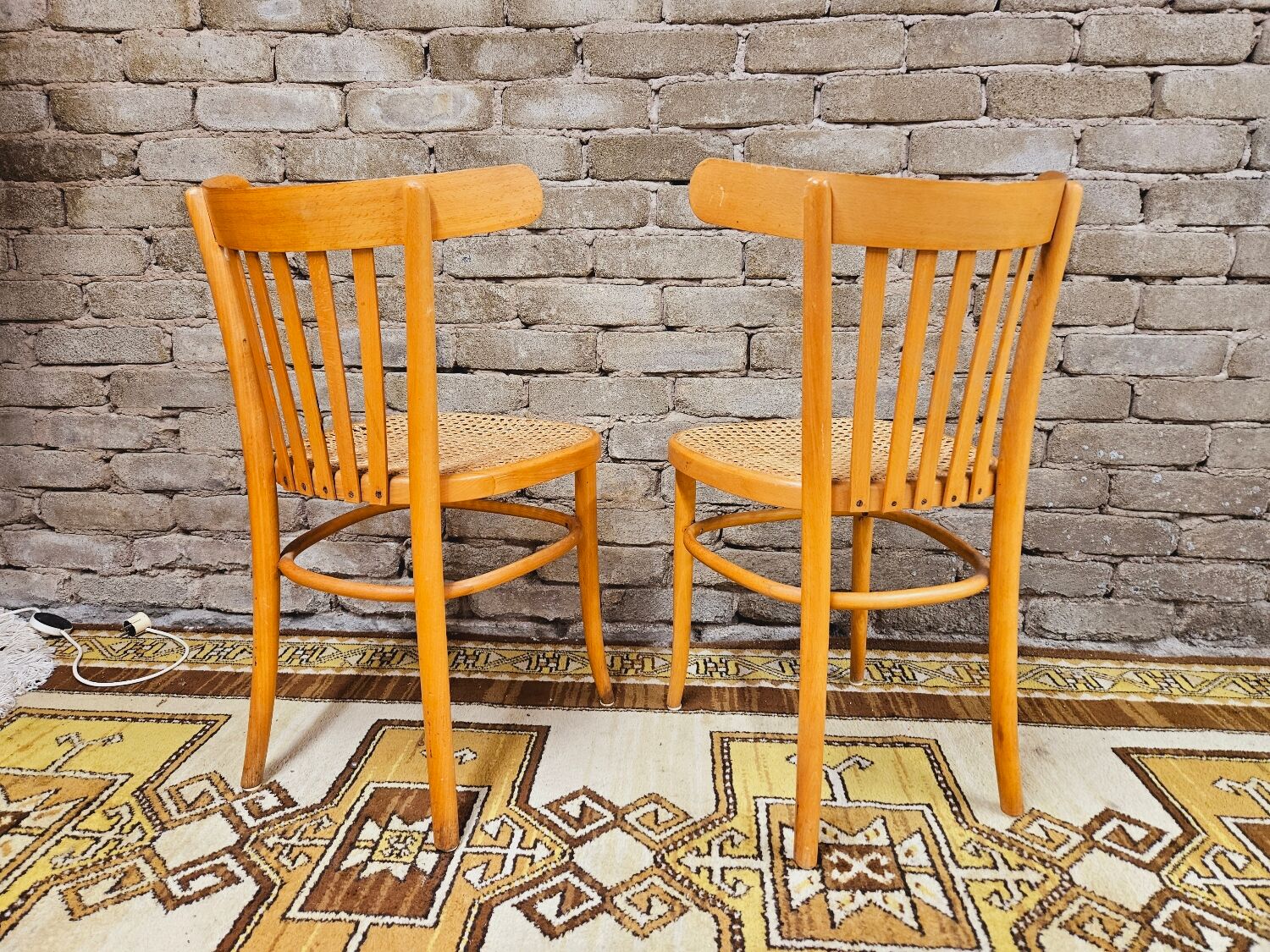 Pair of chairs bistrot 1960s vintage