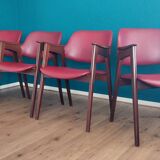 Set of 4 Mid-Century Modern Teak Dining Chairs 1960's