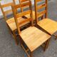 Lot de 4 chaises en pin massif rustique – Idéal cuisine