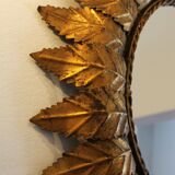 Miroir soleil ovale, 61x52cm.