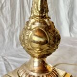 Old golden brass lamp base
