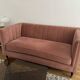 Compact powder pink sofa made